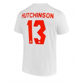 Virallinen pelipaita Kanada Atiba Hutchinson 13 Vieras World Cup 2022 Lyhythihainen - Miesten